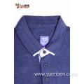 65%Poly 35%Cotton Melange Jersey With Jacquard Collar Shirt